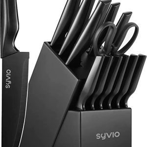 Syvio Knife Sets for Kitchen with Block